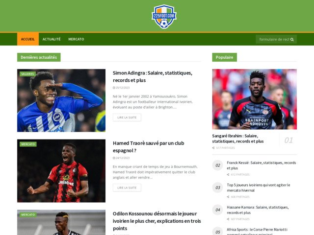 Decouvrez le monde passionnant du football en Cote d'Ivoire