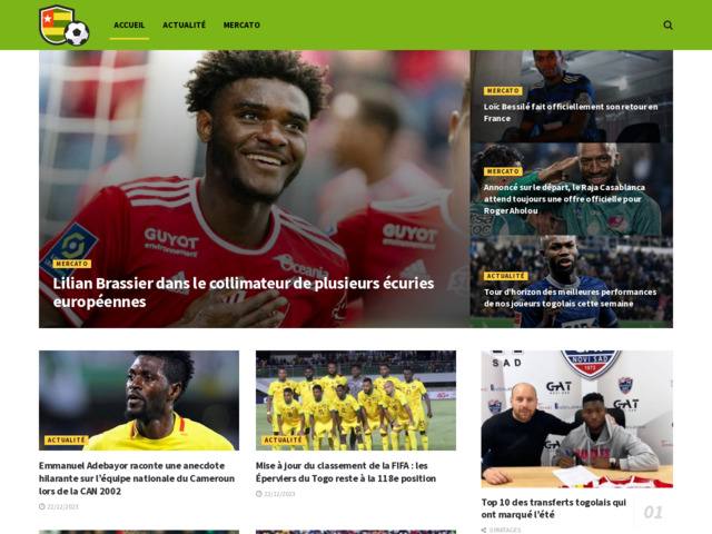 Ne manquez aucune action sur notre site dedie au football Togo