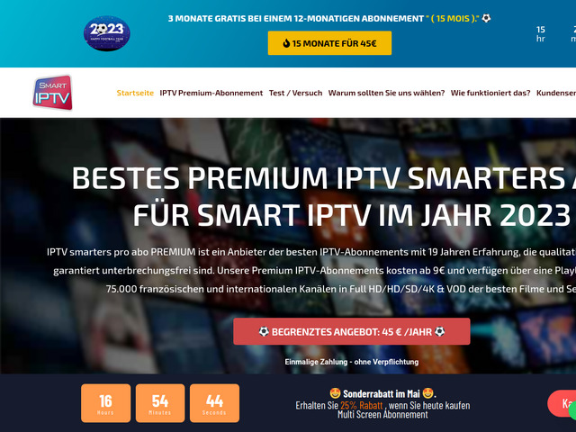 Beste IPTV Smarters Pro Premium  Flix IPTV Abonnement in Deutschland 2024