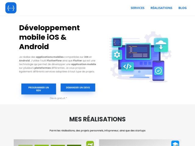 Développement d'application mobile - Flutter - Flutterflow - Firebase