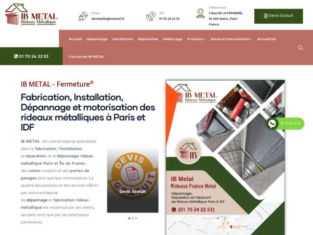 Rideaux métalique paris