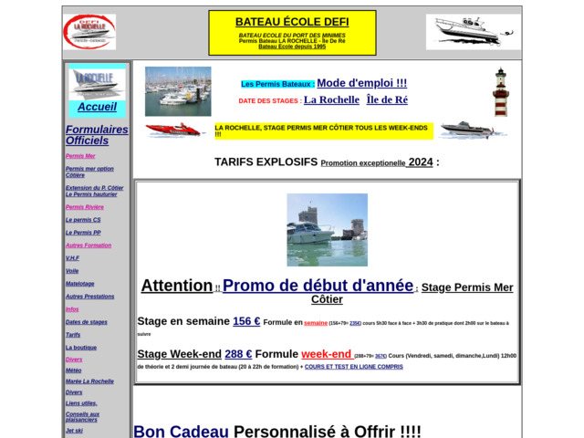 Permis bateau la rochelle