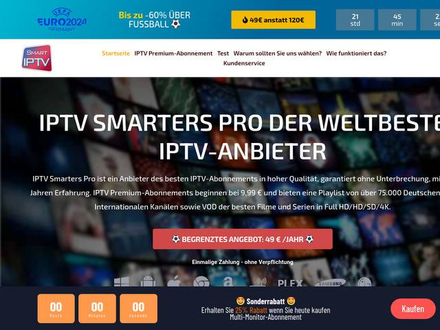 IPTV Smarters Pro der weltbeste IPTV-Anbieter