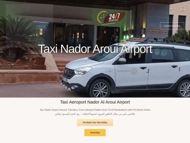 Taxi aéroport nador