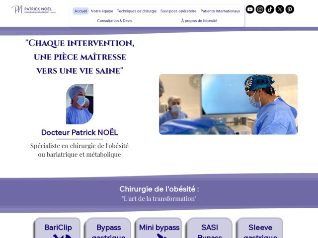 Chirurgie de l'obsit Docteur Patrick Nol