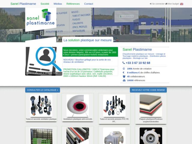 Sanel Plastimarne, expert en chaudronnerie et usinage plastique à Fismes