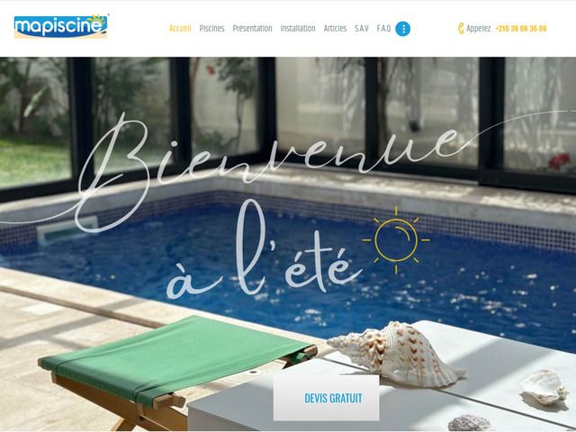 Fabricant de piscines sur mesure en tunisie - mapiscine