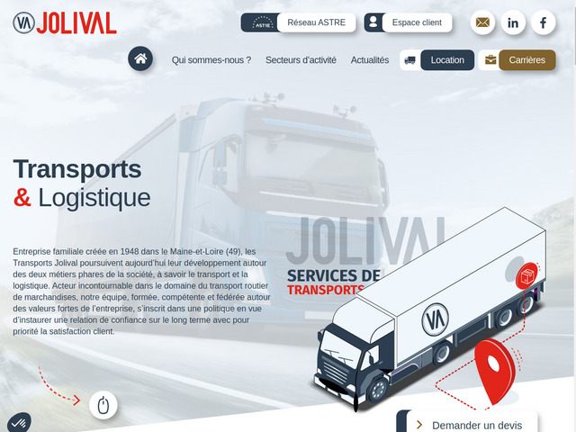 Entreprise de transport & logistique - 49 | Jolival France