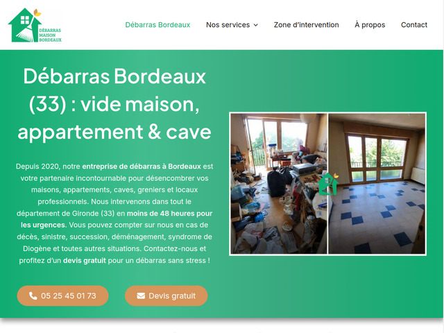 Débarras Bordeaux (33) : vide maison, appartement & cave