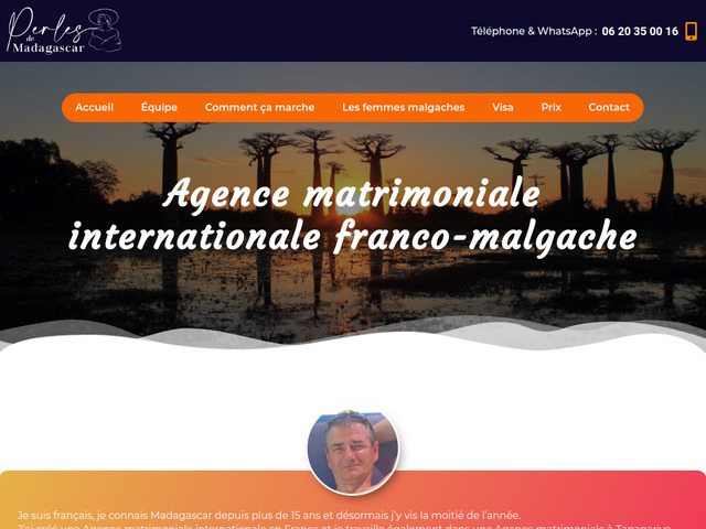 Perles de madagascar, agence matrimoniale franco-malgache