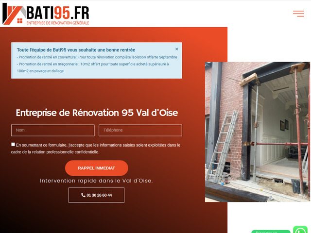 Bati 95 - Renovation - Maçonnerie - Toiture
