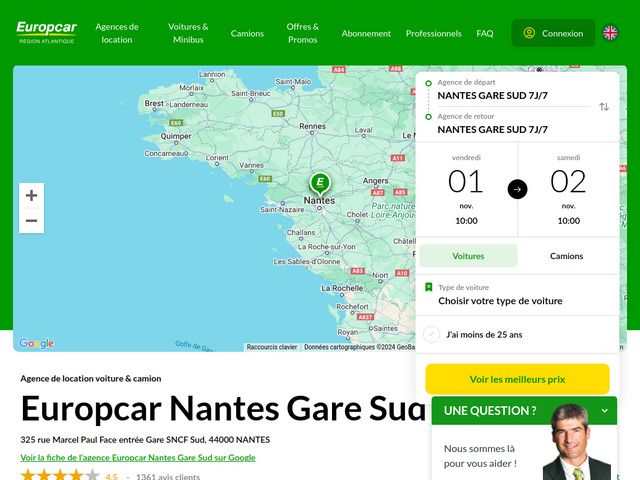 Europcar - Location Voiture & Camion - Nantes Gare