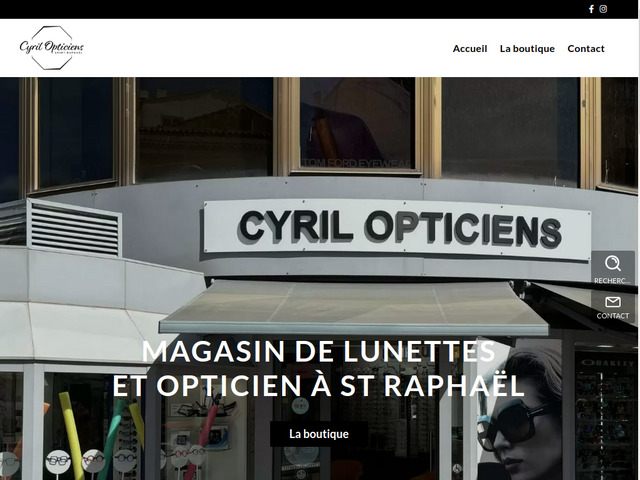 Magasin de lunettes St Raphaël - Cyril Opticiens