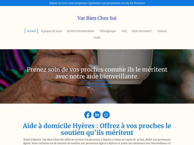 Soutien aux personnes âgées hyères -  var bien chez soi