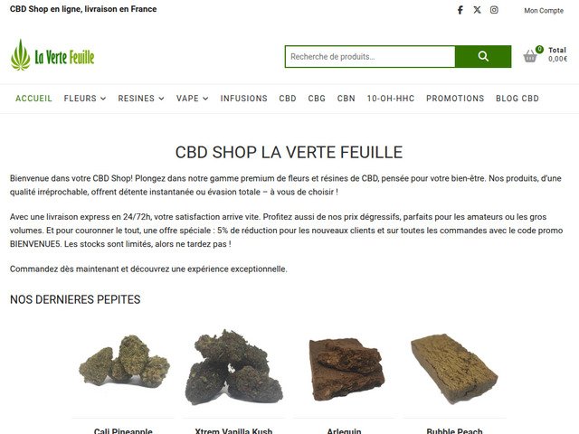 Votre cbd shop la verte feuille