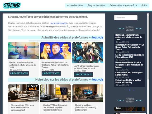 Streamz.fr : votre site d'actualité sur les séries