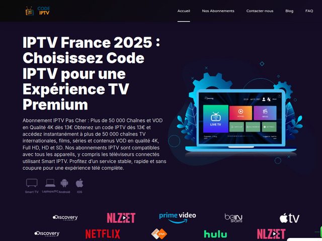 Code IPTV France – Abonnement IPTV Premium en Qualité 4K