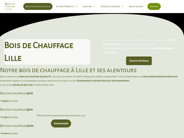 Bois de chauffage lille