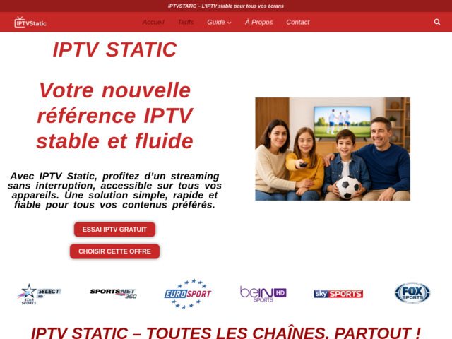 Iptv premium en france – test gratuit 24h avec iptvstatic