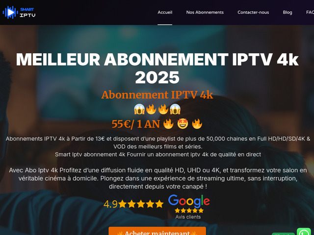 Meilleur abonnement IPTV 4k