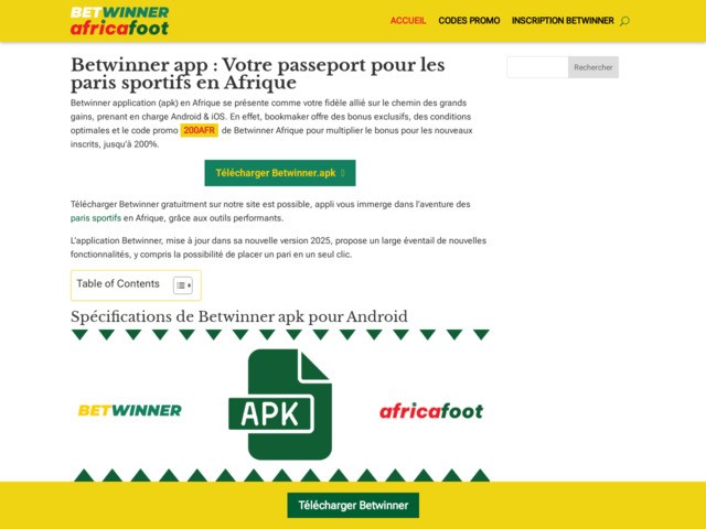 Betwinner apk : guide de référence pour les parieurs africains