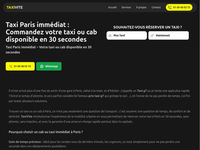 Commandez votre taxi à paris et dans toute la france en quelques clics