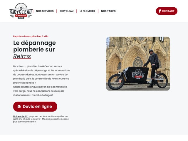 Bicycl'eau Reims - Plombier  vlo sur Reims et proche priphrie