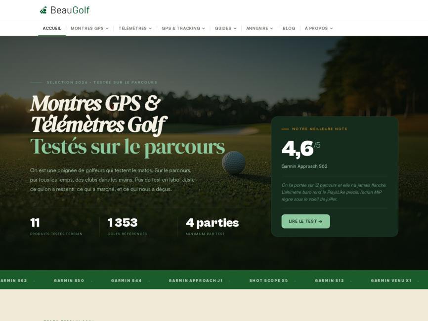 La selection accessoire test�e sur parcours montres gps et t�l�m�tres golf