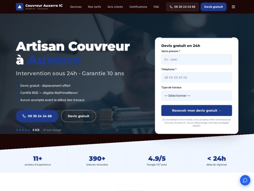 Couvreur Auxerre IC