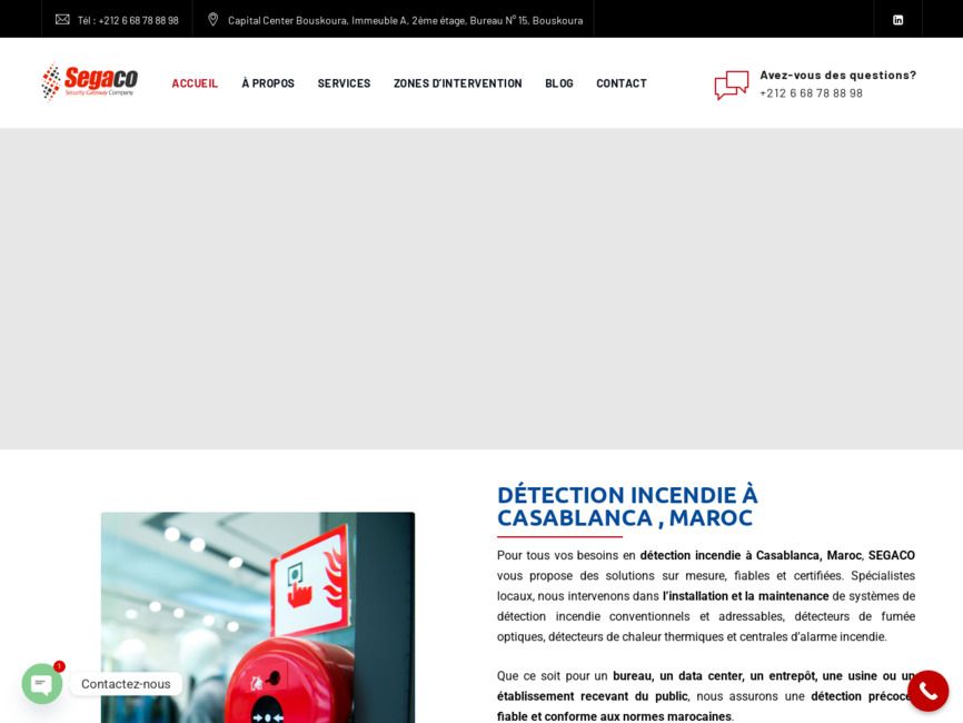 Détection incendie maroc : solutions professionnelles
