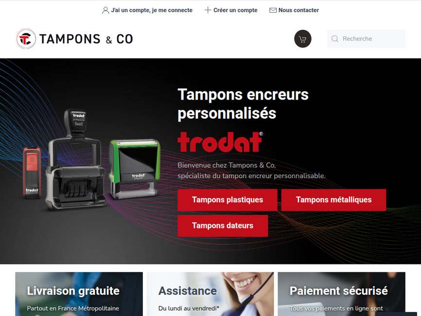 Tampons personnalisables et plaques gravées - Tampons & Co