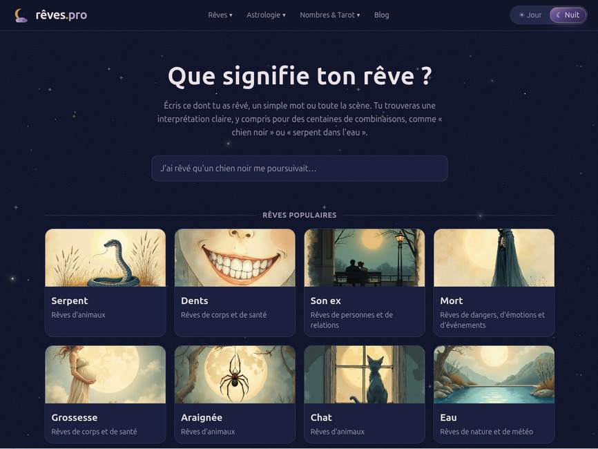 Reves.pro &ndash; signification des r�ves
