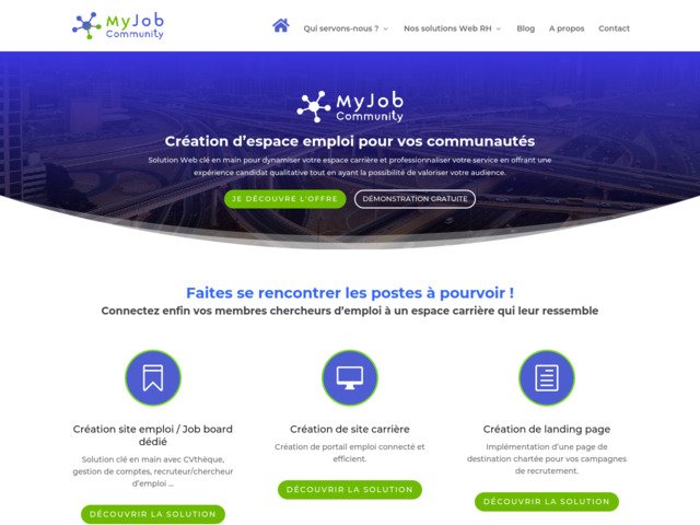 Myjobcommunity : Solution site emploi