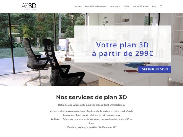 Plan 3d en ligne avec archisketch3d
