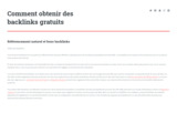 Comment obtenir des backlinks gratuits