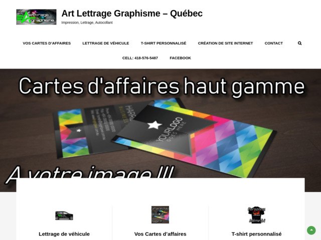 Art Lettrage : impression de cartes d'affaires à Québec