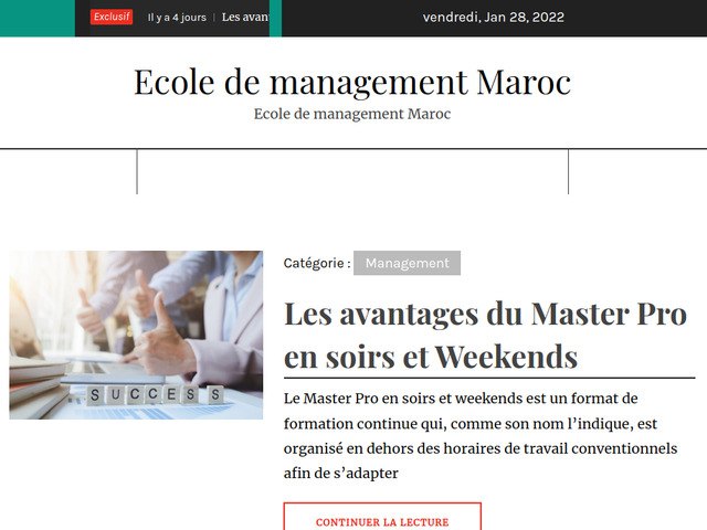Ecole de gestion Maroc