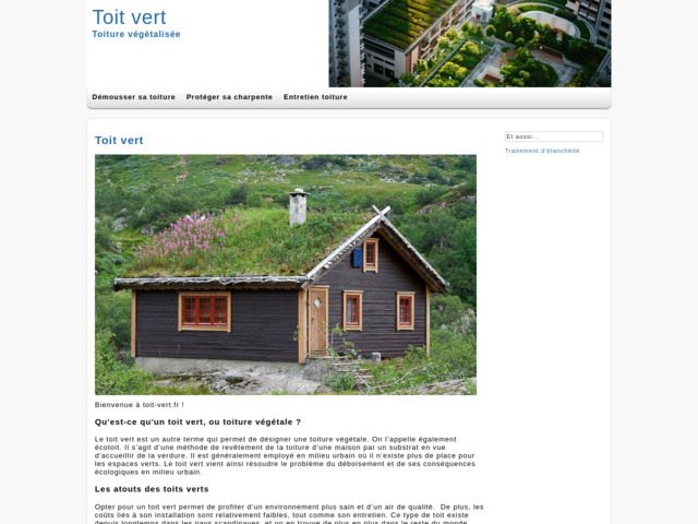 Infos sur la toiture vegetale