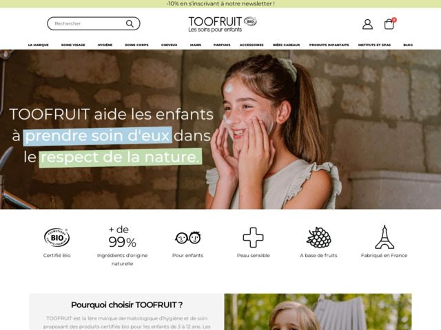 Toofruit : soins pour enfants naturels et bio 100% franais