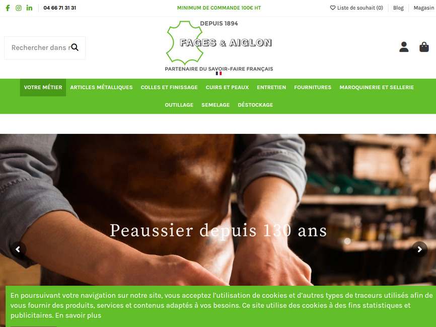 Fages & Aiglon : Grossiste  Fournisseur Cuirs & Peaux