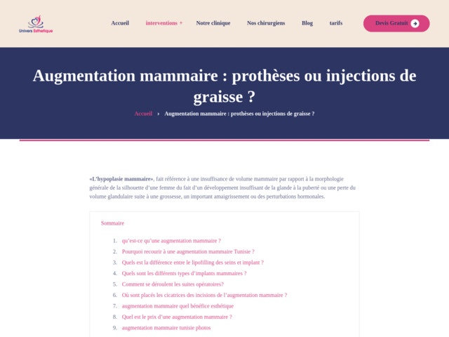 Augmentation mammaire