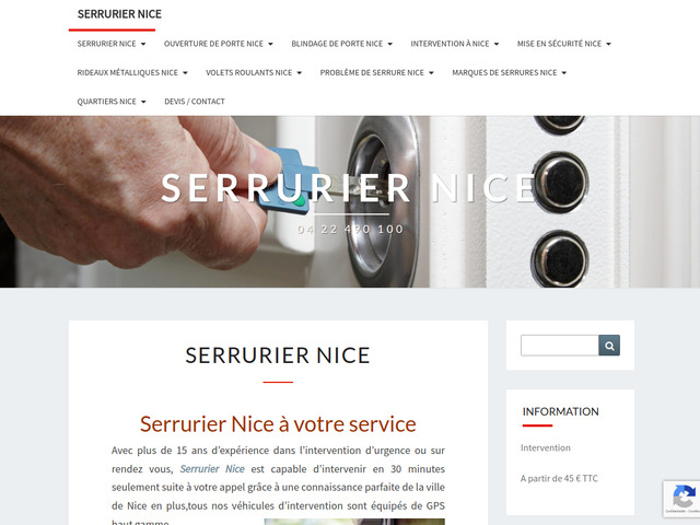 Serrurier  Nice pas cher