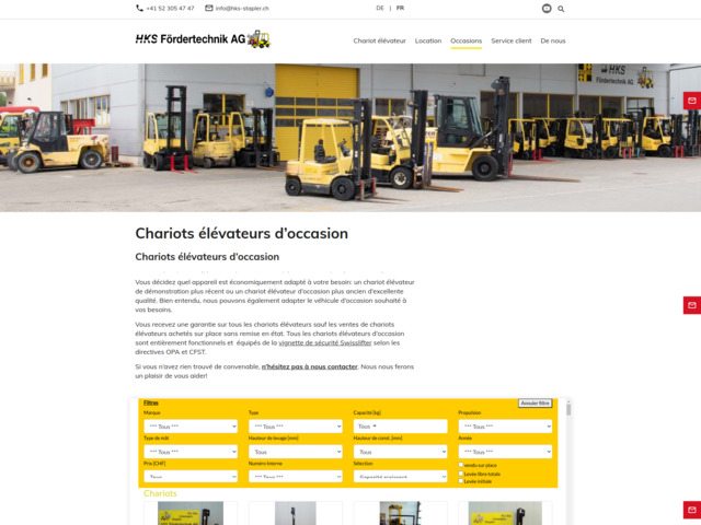 Chariot elevateur d'occasion HKS Stapler