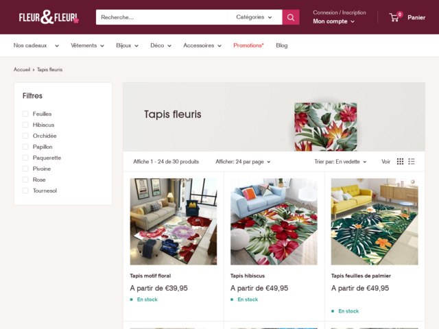 Tapis fleuris pour votre dcoration d'intrieure