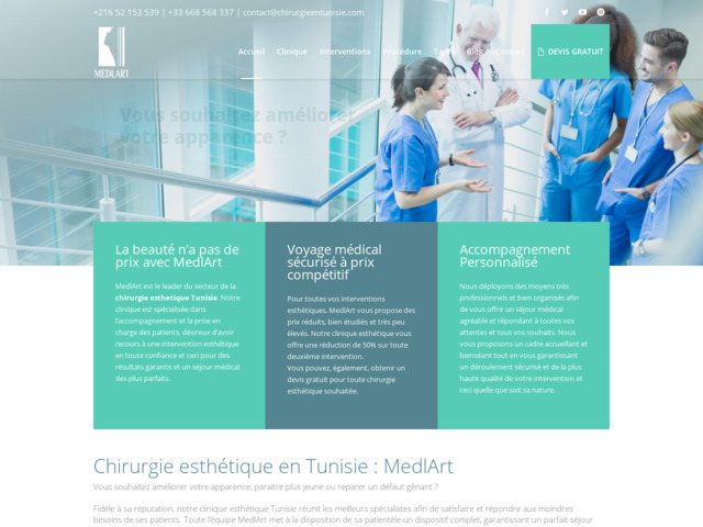 Chirurgie esthtique en tunisie, service vip