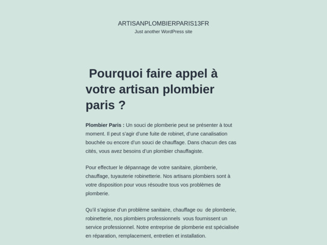 Plombier Paris13