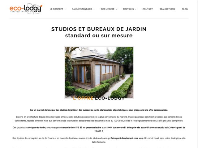 Eco-lodgy, les bureaux et studios de jardin en bois sur mesure