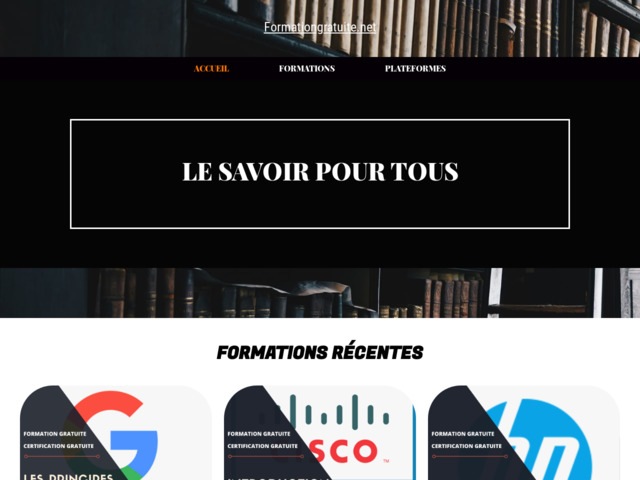 Formations gratuites et certifiantes
