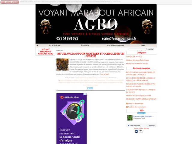 Voyant marabout africain Agbo