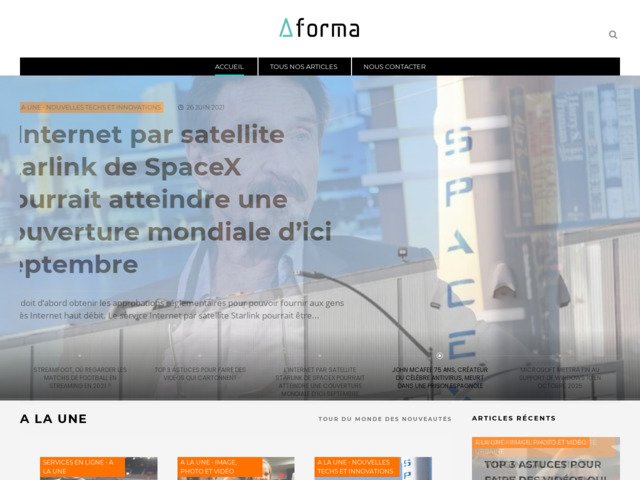 Aforma.net, webzine sur l'actualité informatique et high-tech